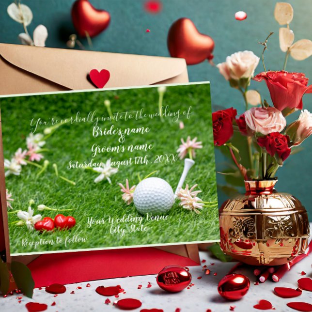Boda de golf Bola de invitación pelota de golf con (Subido por el creador)