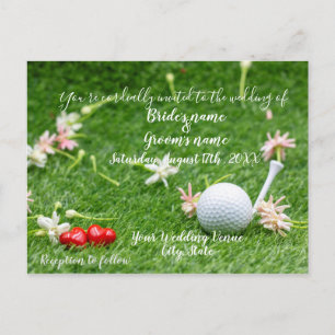 Boda de golf Tarjeta de invitación Campo de golf c
