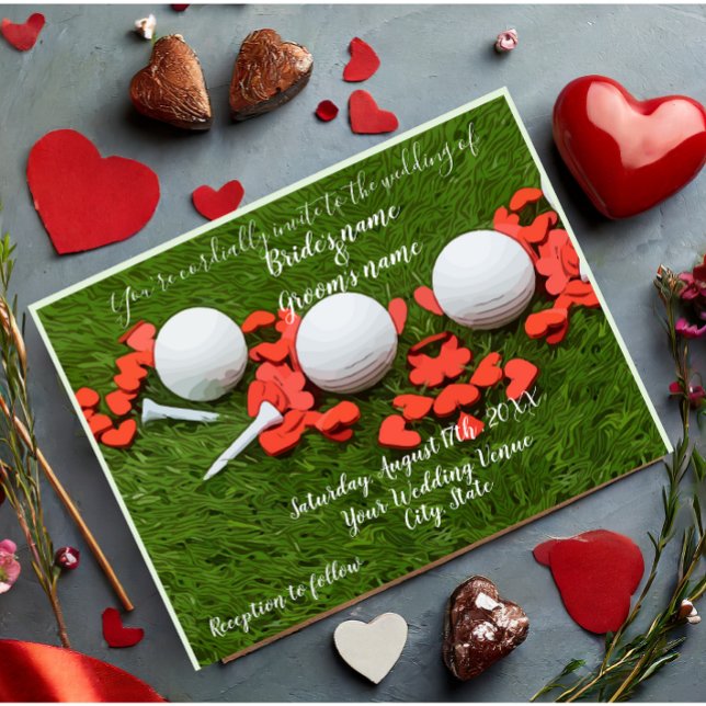 Boda de golf Tarjeta de invitación Campo de golf c (Subido por el creador)