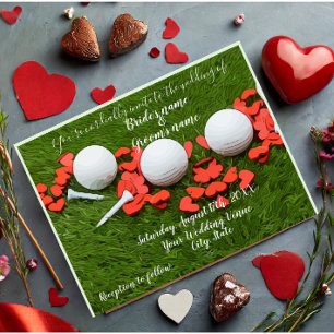 Boda de golf Tarjeta de invitación Campo de golf c