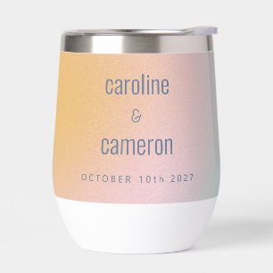 Boda de gradiente de gradiente rosa azul celestial