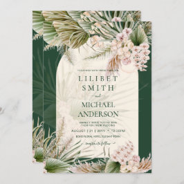 BODA de Grado BOHO Emerald Green Pampas