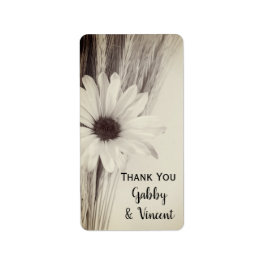 Boda De Granja De Trigo Seco Gracias Etiqueta De F