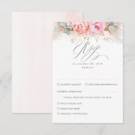 Boda de Grass Floral Pampas Rosa Rubor RSVP