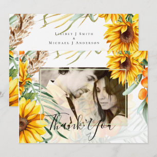 Boda de Grass Rústico Sunflowers Pampas