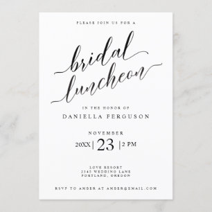 Boda de guión clásico Invitación al almuerzo de no