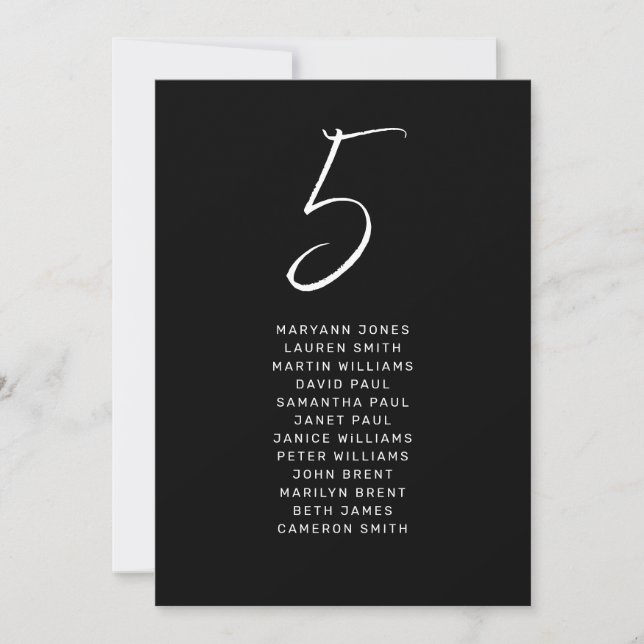 Boda de guiones con letras en blanco y negro moder (Anverso)