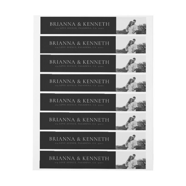 Boda de guiones de fotografías para parejas blanca (hoja)