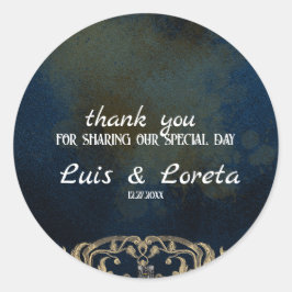 Boda de guiones Gracias Pegatina