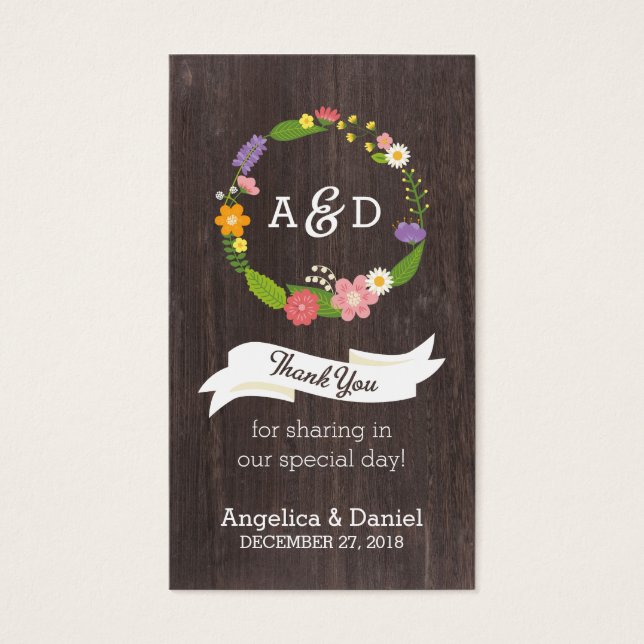 Boda de guirnaldas florales rusas de Woodland (Frente)