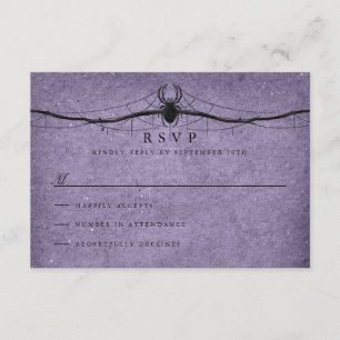 Boda de Halloween con araña gótica RSVP