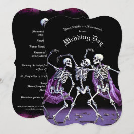 Boda de Halloween de Black Death Dancing Skeletons