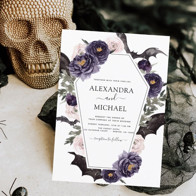 Boda de Halloween otoño Invitación oscura (Subido por el creador)