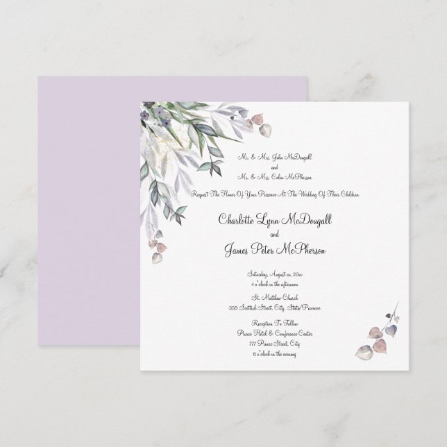 Boda de Heather de Soft Purple Scottish (Anverso / Reverso)