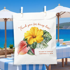 Boda de Hibiscus Gracias Por Favor De Las Bolsas