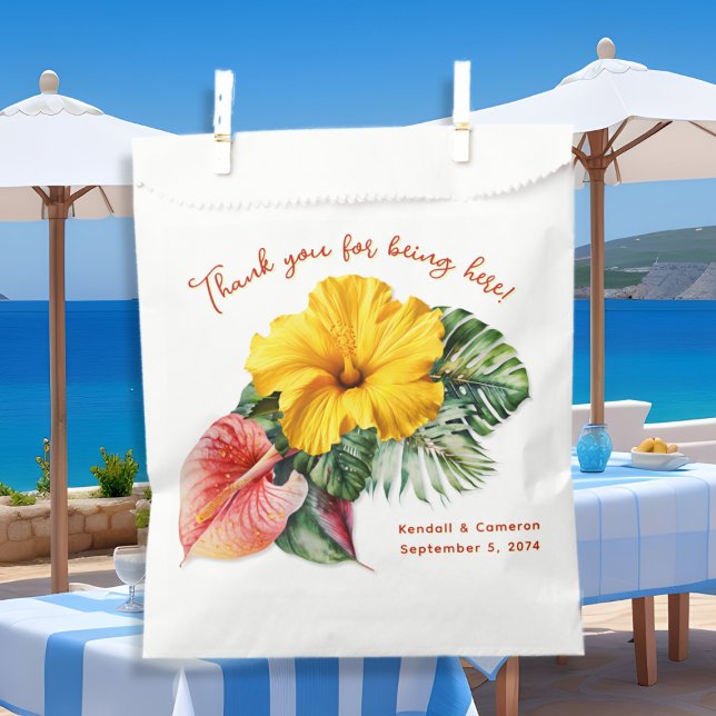 Boda de Hibiscus Gracias Por Favor De Las Bolsas (Subido por el creador)