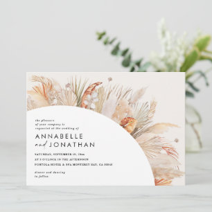 Boda de hierba de terracota bohemia moderna pampas