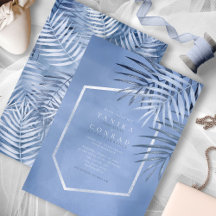 Boda de hoja de palma exuberante Windsor Blue ID95