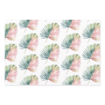 Boda de hoja verde rosada tropical