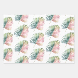 Boda de hoja verde rosada tropical