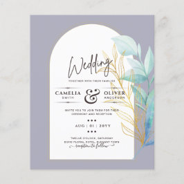 Boda de hojas de oro verdes de vidrio marino todo