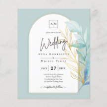 Boda de hojas de oro verdes de vidrio marino todo 