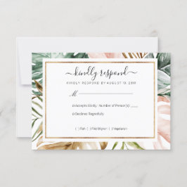 Boda de hojas tropicales RSVP