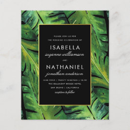 Boda de hojas tropicales verdes verdes verdes verd