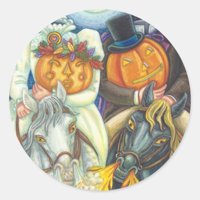 Boda DE HOLLOW DORMIDO HALLOWEEN PEGATINAS BOLSA (Anverso)