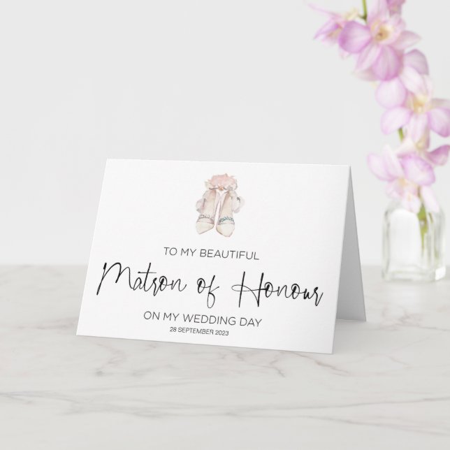 Boda de honor gracias por tarjeta de novia (Orquídea)