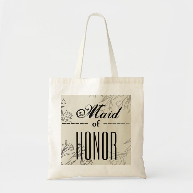 Boda de honor personalizado de la bolsa de tote (Frente)