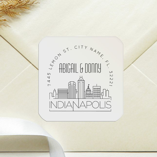 Boda de Indianápolis | Sello para sobres predirigi (Subido por el creador)