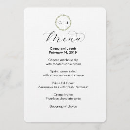 Boda de Iniciales de Monograma o Menú de Eventos