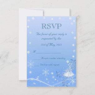 Boda de invierno azul y blanca RSVP