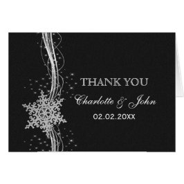 boda de invierno con copos de nieve de plata negra