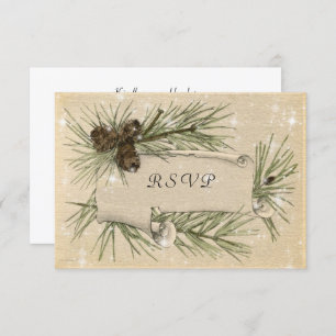 Boda de Invierno, Conos de Pino, Invitación a la B