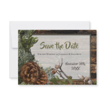 Boda de invierno de pinocha rústica