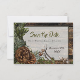 Boda de invierno de pinocha rústica