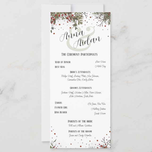 Boda de Invierno Elegante Inespiritualidad Moderna (Anverso)