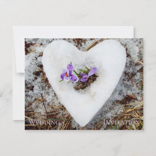 Boda de invierno elegante, rústica y rústica (Anverso)