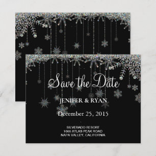 Boda de invierno guardar la invitación de fecha