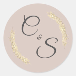 Boda de invierno Pegatina estacional monogramado
