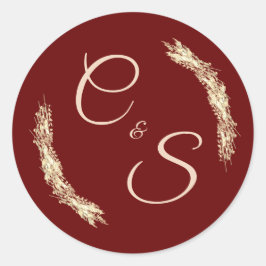 Boda de invierno Pegatina estacional monogramado