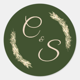 Boda de invierno Pegatina estacional monogramado