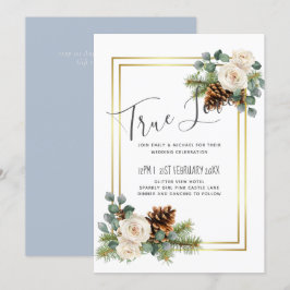 Boda de Invierno Roses Blancos Dorado Azul