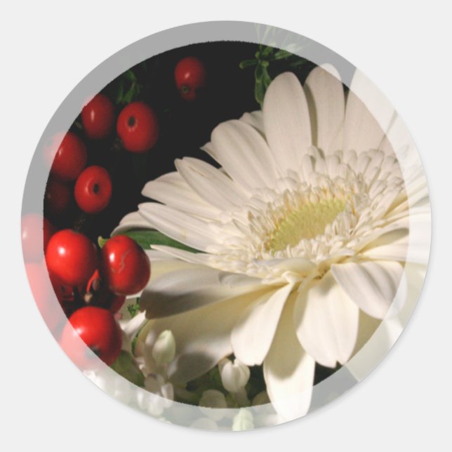 Boda De Invierno Y Pegatina De Sello para sobres D (Anverso)