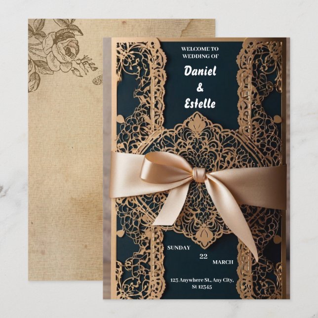Boda de invitación (Anverso / Reverso)