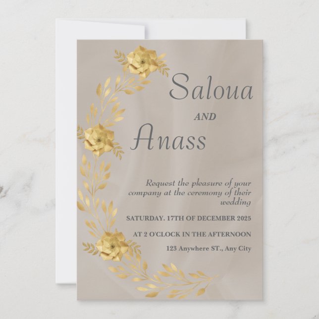 Boda de invitación (Anverso)
