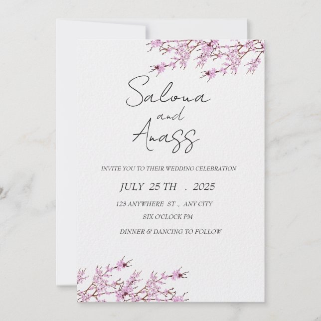 Boda de invitación (Anverso)