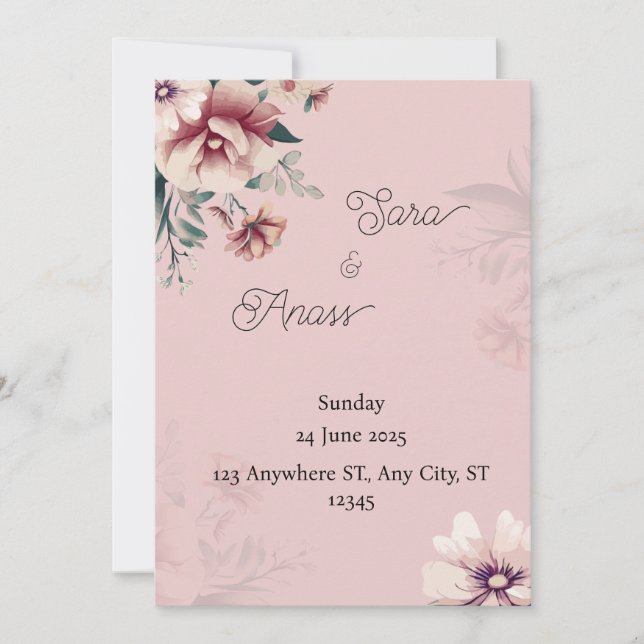 Boda de invitación (Anverso)